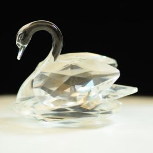Swarovski Medium Glass Crystal Swan Bird Figurine