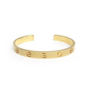 Cartier 18k Yellow Gold Love Bracelet Bangle Cuff Size 16