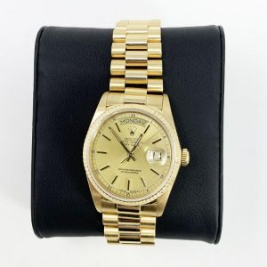 ROLEX Day-Date Champagne Dial 18K Yellow Gold President Automatic Men's Watch CDP