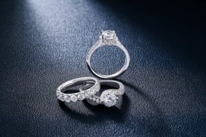 close up photo of diamond rings